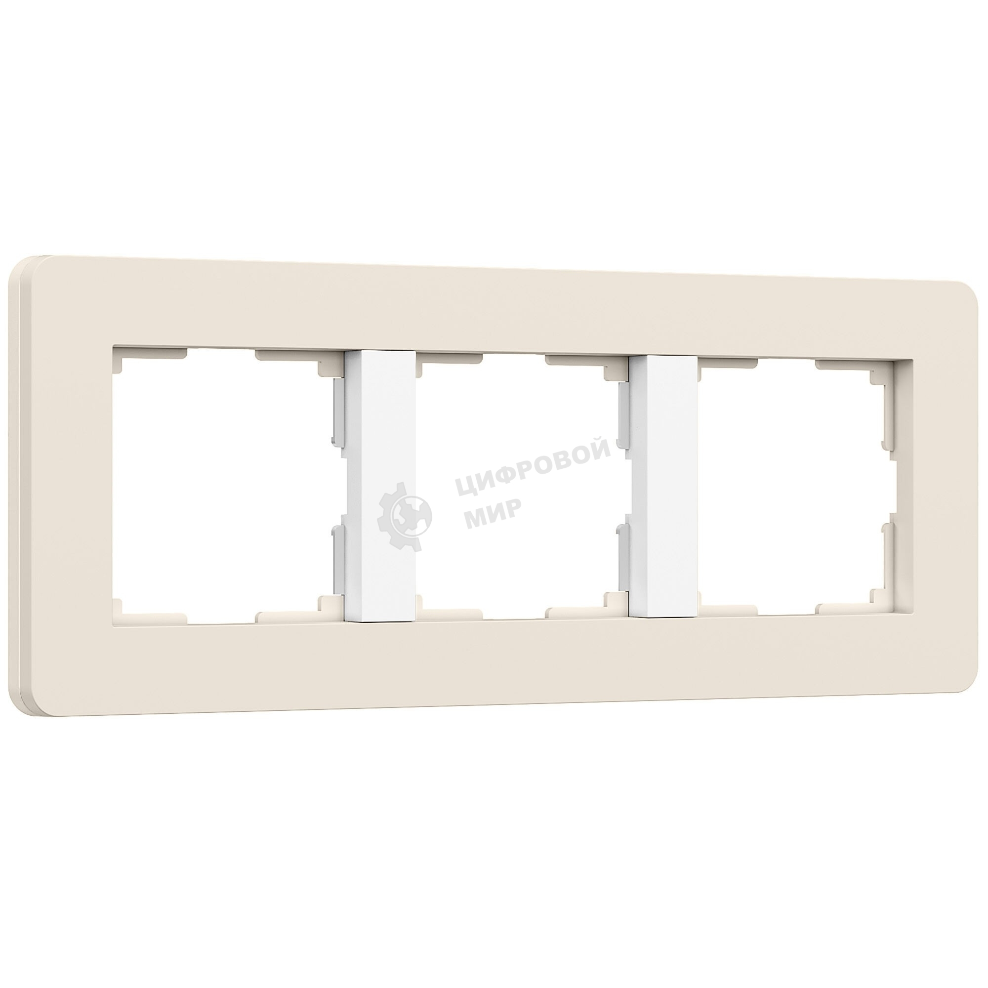 Рамка на 3 поста WERKEL Split (айвори/белый, soft-touch) W0033066