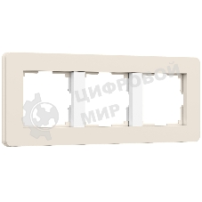 Рамка на 3 поста WERKEL Split (айвори/белый, soft-touch) W0033066