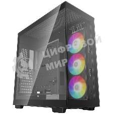 Компьютерный корпус Deepcool CH780 черный (ATX, без БП, ARGb, 4xUSB3.2 Type-A + USB3.2 Type-C) (R-CH780-BKADE41-G-1) MidiTower