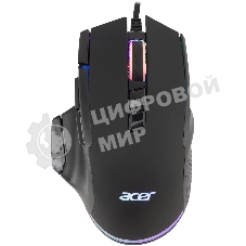 Мышь проводная Acer OMW180 черный, 6400 dpi, USB, кнопки - 9