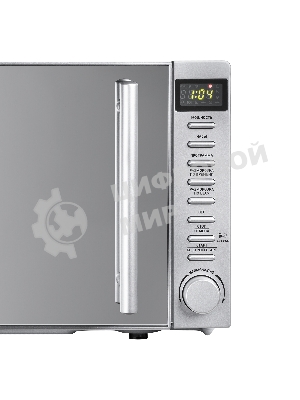 Микроволновая печь BBK 20MWS-721T/BS-M серебристый, 20 л, 700 Вт, переключатели - кнопки, поворотный механизм