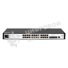 Коммутатор SNR SNR-S5210G-24TX, 24×1 Гбит/с + 4×10 Гбит/с SFP+, управляемый
