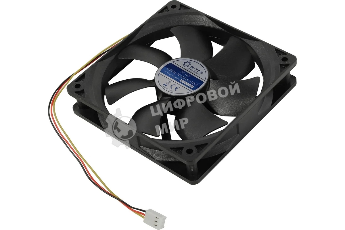 Вентилятор для корпуса 5bites FB12025S-12L3 черный, 120 x 120 мм, 1200 об/мин, 25 дБ, 3 pin
