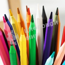 Карандаши цветные Deli EC126-24 Super Wings, шестигранный профиль, пластик коробка с европодвесом (24шт)