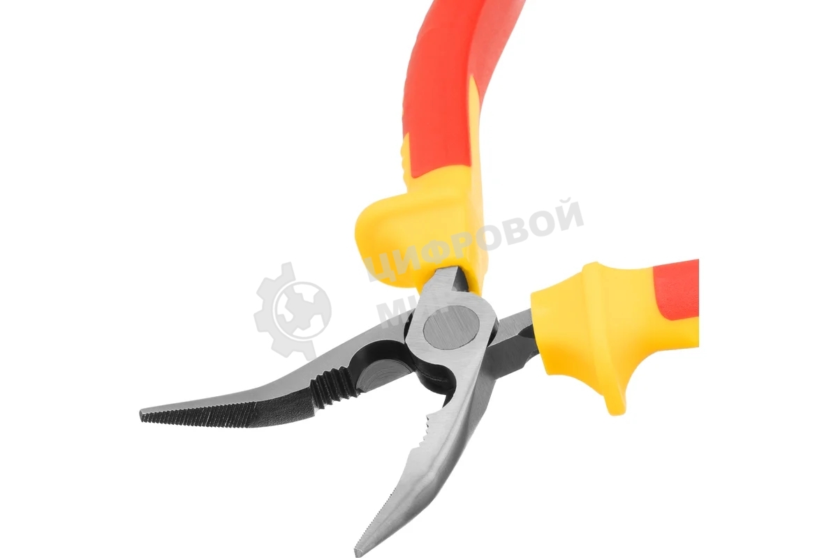 Длинногубцы Matrix изогнутые insulated 160 мм, двухкомпонентные рукоятки
