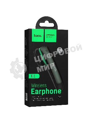 Моногарнитура Hoco E1 черный, внутриканальная (моно), Bluetooth, индикатор заряда, до 4 ч