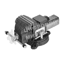 Тиски слесарные Denzel BVH-100 100 мм, поворотные, стальная направляющая, с наковальней