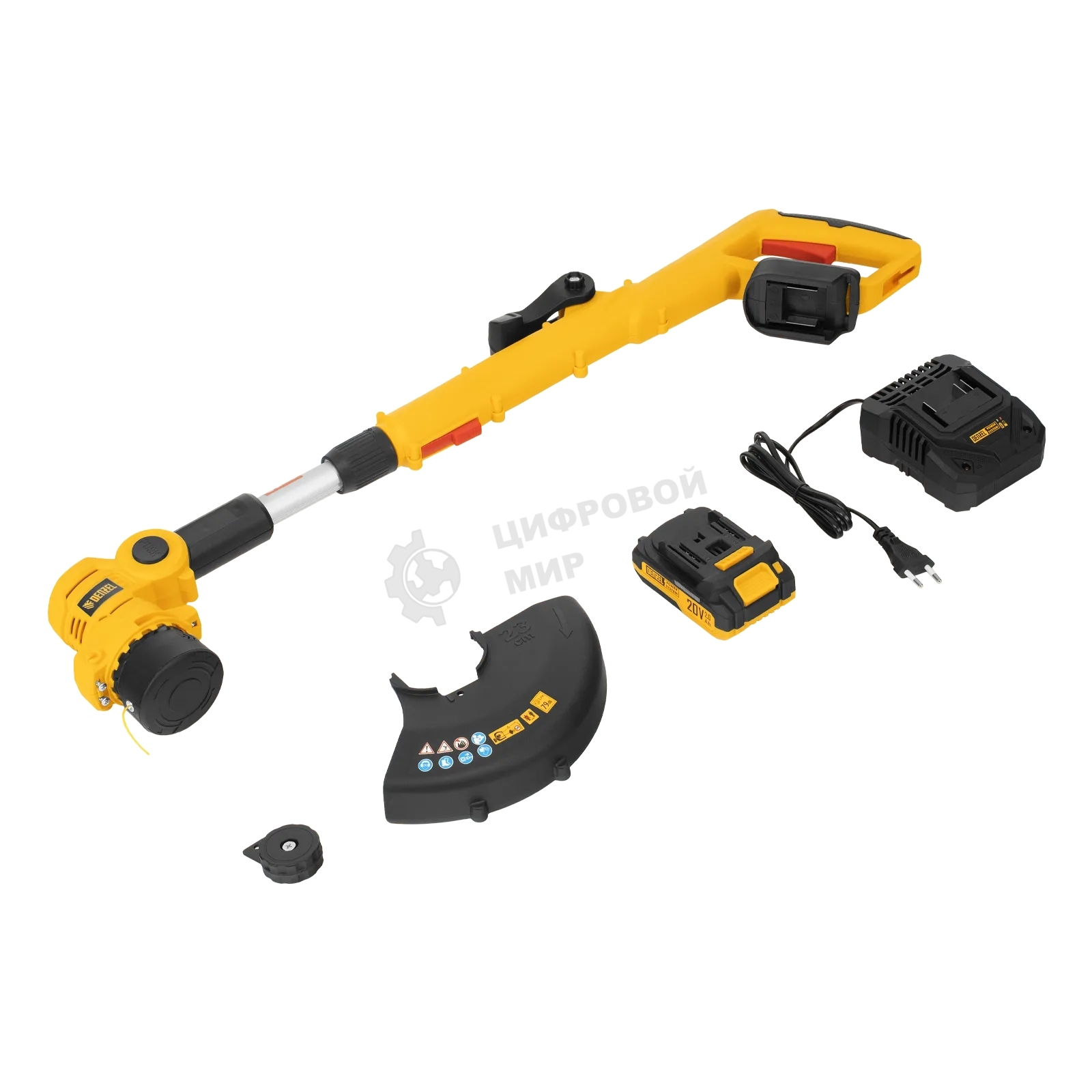 Триммер аккумуляторный Denzel GT-230, 230 мм, Li-Ion, 20 В