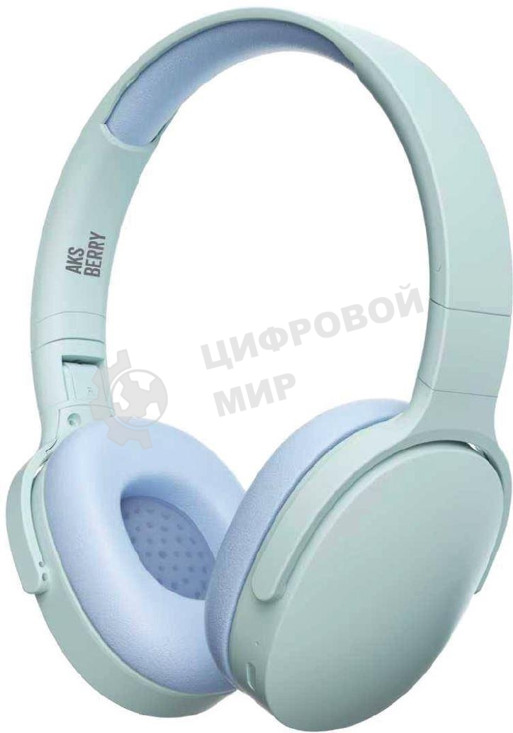 Беспроводные/проводные наушники Aksberry U3 Win Vibe бежево-синий, накладные, Bluetooth + проводной, до 10 ч