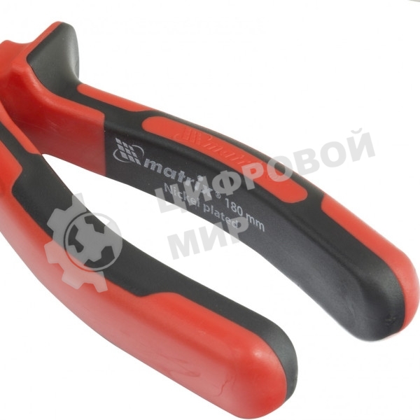 Плоскогубцы Matrix NICKEL 180 мм, никелированные, двухкомпонентные рукоятки