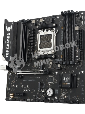 Материнская плата ASUS TUF GAMING A620M-A PLUS, AM5, AMD A620A, 4xDDR5, 4xSATA, 2xM.2, 1xPCIe 4.0 x16, 1xPCIe 3.0 x1, 1xHDMI, 2xDP, 1x2.5Gb LAN, 2xUSB-A 10Gbps, 4xUSB-A 2.0, 3x3.5 мм, 7.1, mATX