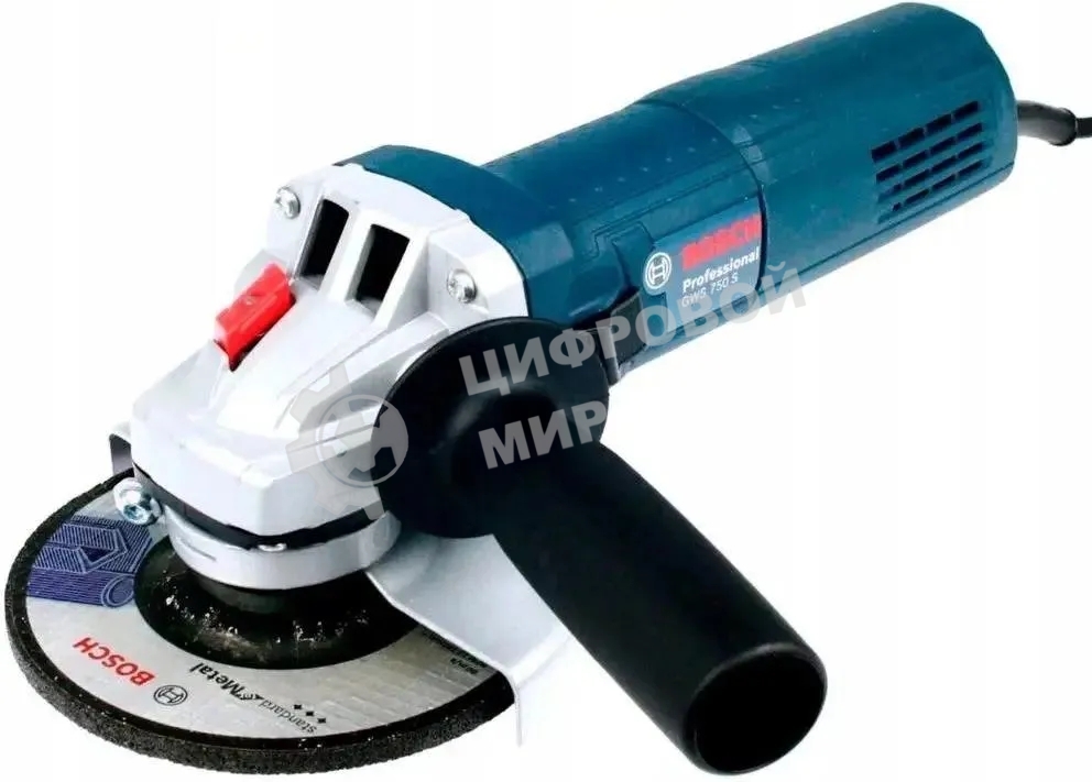 Угловая шлифовальная машина Bosch GWS 750-125 750Вт 11000об/мин рез.шпин.:M14 d=125мм (0601394121)