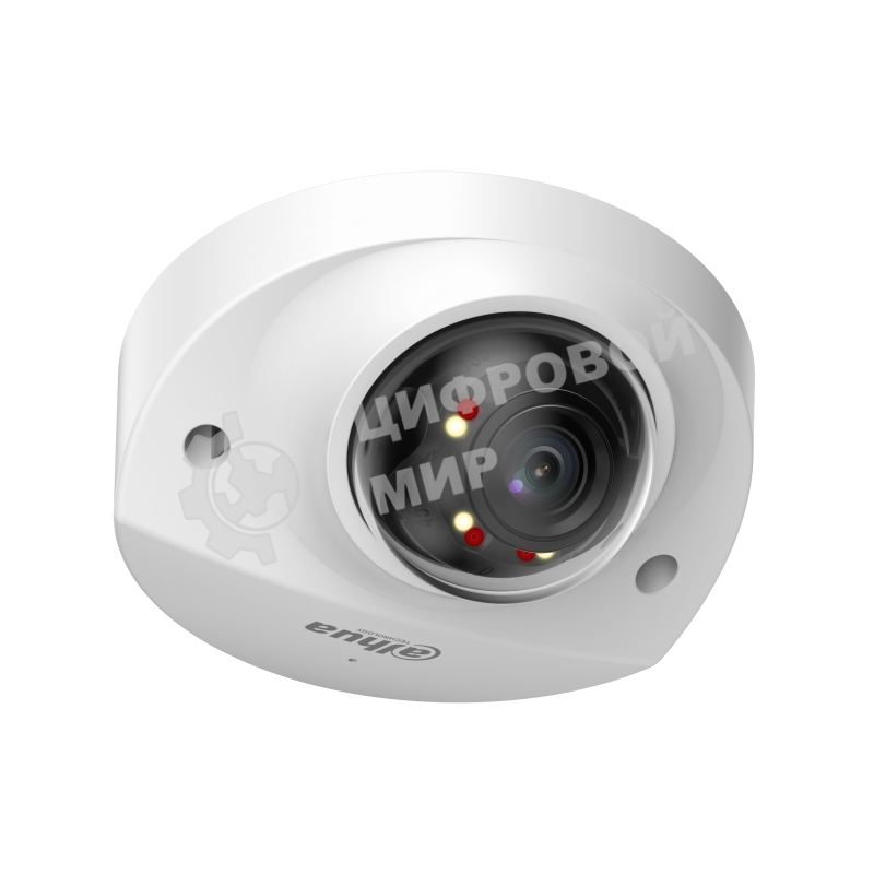 Уличная мини-купольная IP-видеокамера Dahua DH-IPC-HDBW2449FP-AS-IL-0360B Smart Dual Light с ИИ 4Мп, 1/2.9” CMOS, объектив 3.6мм, видеоаналитика, ИК до 30м, LED до 30м, IP67, корпус: металл