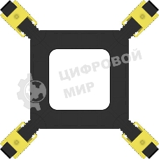 Устройство охлаждения (кулер) PcCooler R95-I черный 95мм алюминий+медь 2800rpm 31.2db 4-pin 95W 60мм