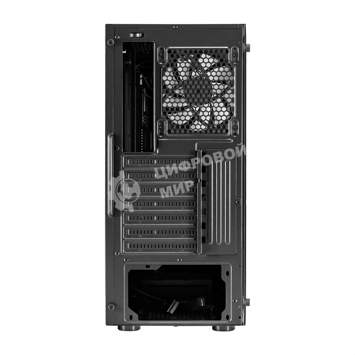 Компьютерный корпус Miditower ExeGate EVO-9211-EVO800 (ATX, БП EVO800RGb с вент. 12см, с окном, 2хUSB+1хUSB3.0, HD аудио, черный, 1 вент. с RGb подсветкой)