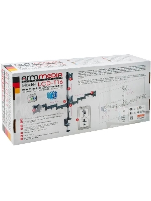 Кронштейн для мониторов Arm Media LCD-T16 черный 15