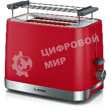 Тостер Bosch TAT4M224 красный, 970 Вт, 2 слота
