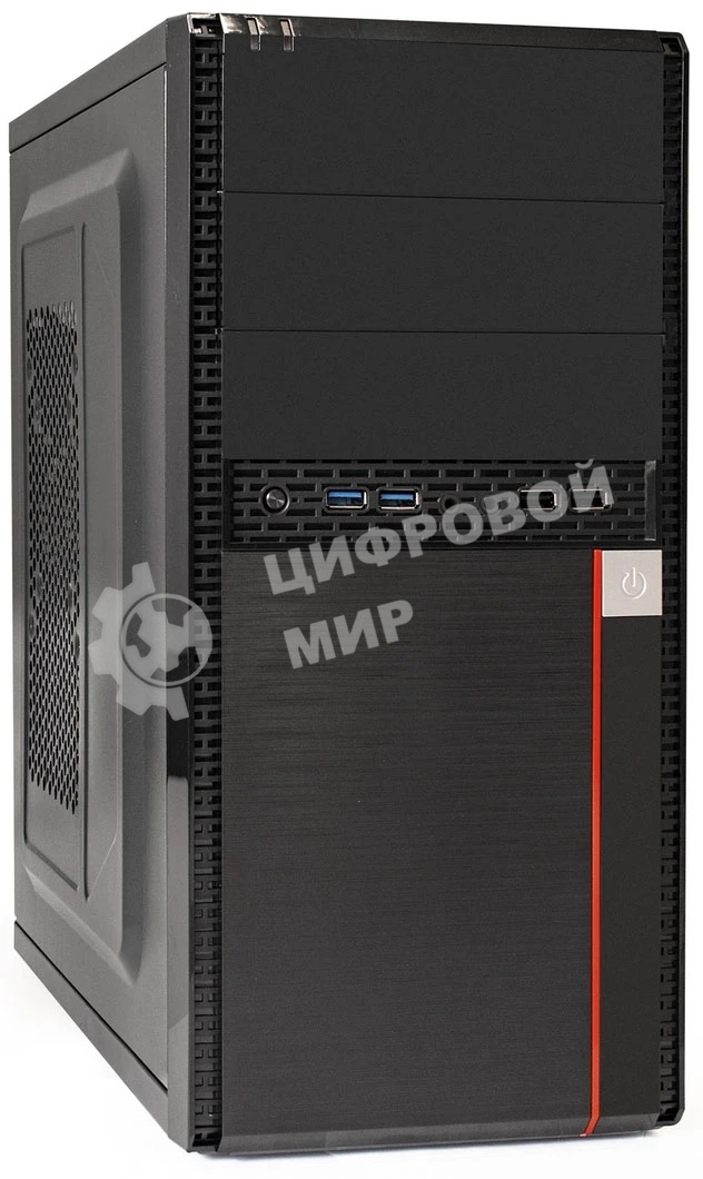 Компьютерный корпус Minitower ExeGate MA-371X-UNS350 (mATX, БП UNS350 с вент. 12см, 2*USB+2*USB 3.0, аудио, черный)
