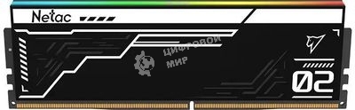 Оперативная память Netac Shadow II RGB, DDR5, 32GB (2x16GB), 7600 MHz, CL36, с радиатором, чёрный, RGB