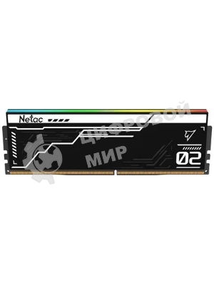 Оперативная память Netac Shadow II RGB, DDR5, 32GB (2x16GB), 7600 MHz, CL36, с радиатором, чёрный, RGB