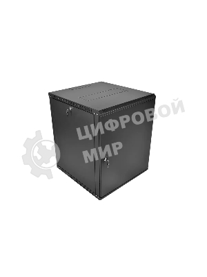 Шкаф телекоммуникационный настенный разборный ЦМО ЭКОНОМ 12U (600 x 350) дверь металл, черный (ШРН-Э-12.350.1-9005)