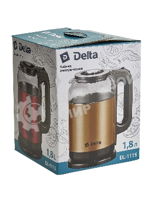 Чайник электрический DELTA DL-1115 золотой