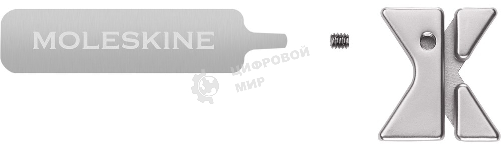 Шильд-символ Moleskine Zodiac Водолей, металл, серебристый, коробка с европодвесом, PINAQUARIUSSILV