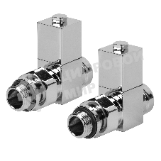 Набор дизайн-вентилей, CUBE, прямой (хром) 1/2