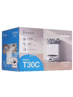 Робот-пылесос Ecovacs Deebot T30C белый, 5200 мAч Li‑Ion, уборка сухая/влажная, пылесборник контейнер 0.26 л