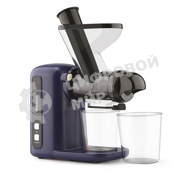 Соковыжималка Blackton Bt J2111 синий, шнековая горизонтальная, 100 Вт, 280 мл, электронное, реверс