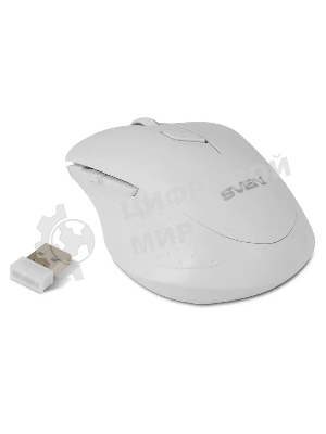 Мышь беспроводная SVEN RX-425W белый, 1600 dpi, радиоканал, USB, кнопки - 6