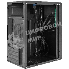 Компьютерный корпус Minitower ExeGate BAA-408U-UNS500 (mATX, БП UNS500 с вент. 12см, 2хUSB+1хUSB 3.0, HD Audio, черный)