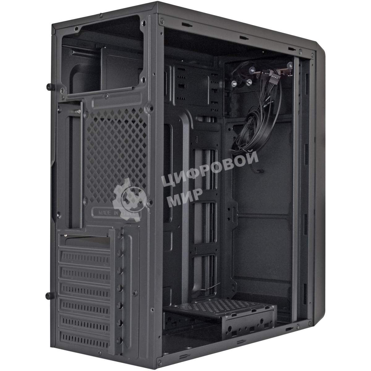 Компьютерный корпус Miditower ExeGate XP-332 Black, ATX, (XP400, Black,120мм), 2*USB, Audio