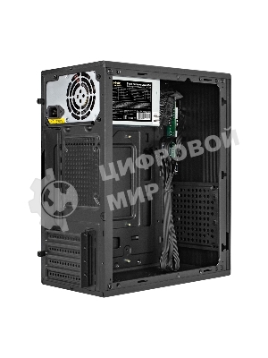 Компьютерный корпус Minitower ExeGate BAA-308MU2-AAA400 (mATX, БП AAA400 с вент. 8см, 1хUSB+2хUSB 3.0, HD Audio, черный)