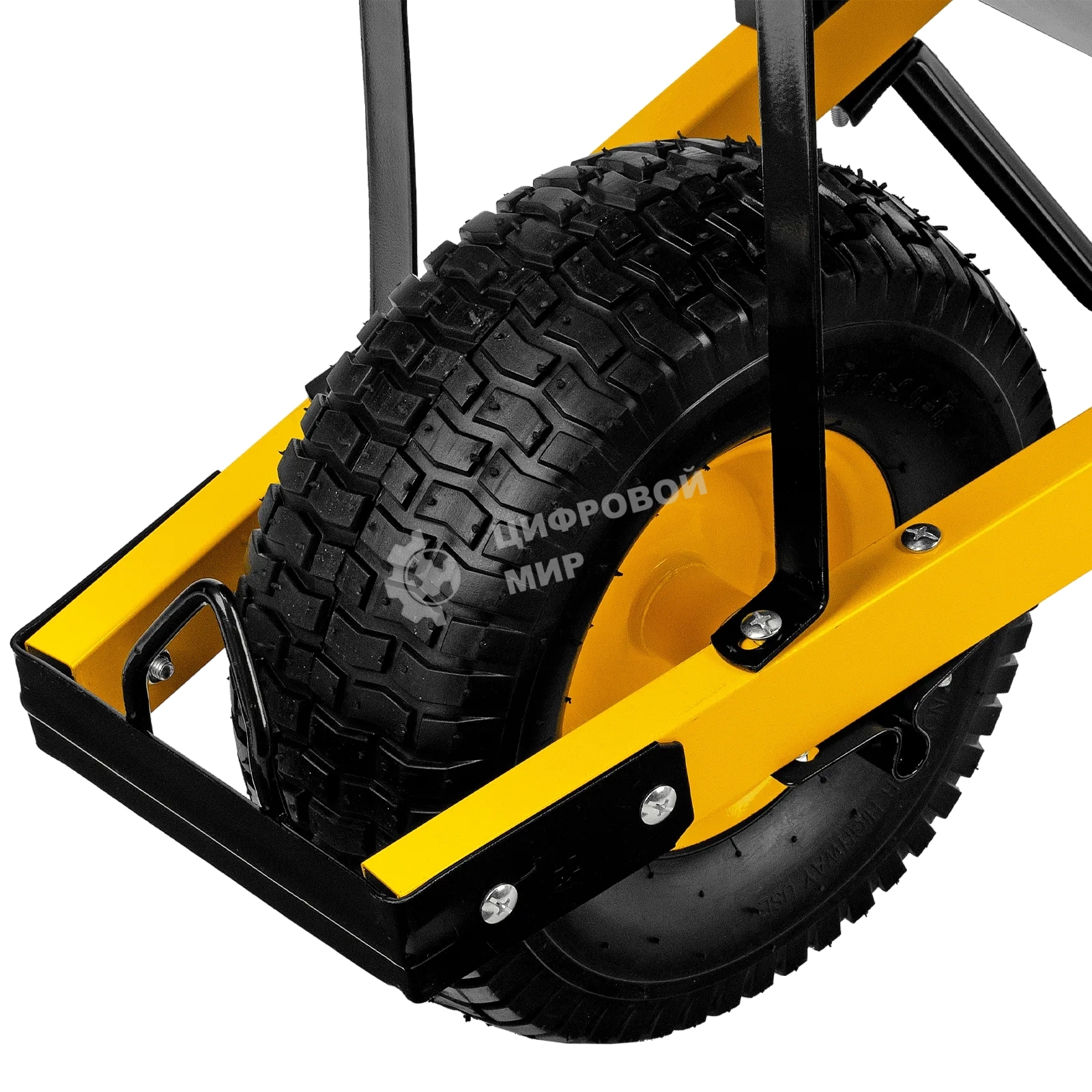 Тачка строительная Denzel усиленная, объем 140 л, 230 кг, колесо 15х6.00-6