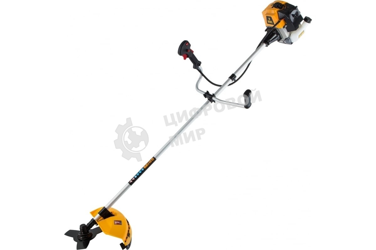 Триммер бензиновый Denzel DR-52, 52 см3, неразъемная штанга, состоит из 2 частей