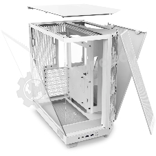 Компьютерный корпус без блока питания Case NZXT H6 Flow, Midi-Tower, TG, 3x120мм, 2xUSB-A 3.2 + 1xUSB-C 3.2, ATX, mATX, mITX белый