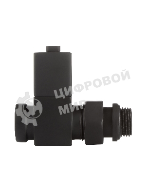 Набор дизайн-вентилей CUBE, прямой черный 1/2