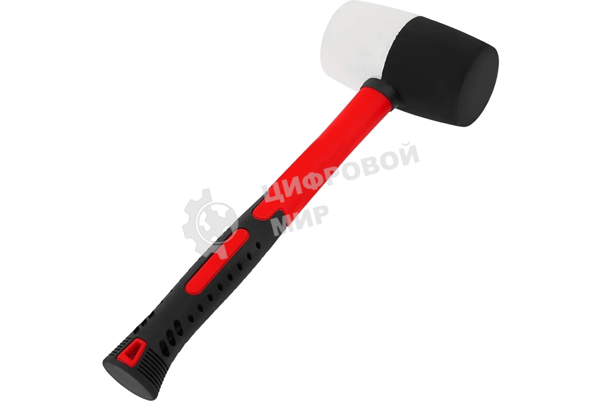 Киянка резиновая Matrix 11173, 910 г, черно-белая резина, фибергласовая рукоятка