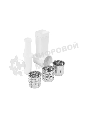 Мясорубка электрическая Sakura SA-6420SW белый, 1500 Вт, 1.4 кг/мин, реверс, защита от перегрузки, насадки - 4