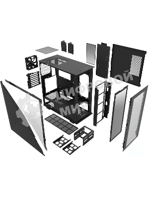 Компьютерный корпус Thermaltake Divider 300 TG черный без БП ATX 2x120мм 2xUSB 3.0 1xUSB3.1 audio front door bott PSU