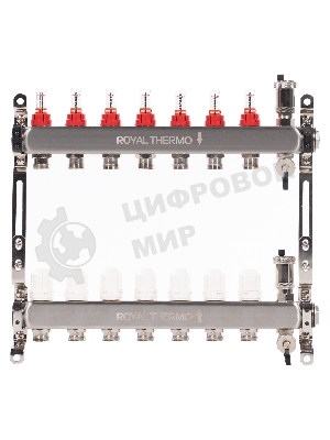 Коллектор Royal Thermo нерж. в сборе с расходомерами 1