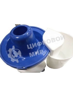 Соковыжималка Нептун КАЖИ.332215.001-09 белый/синий, центробежная, 320 Вт, 500 мл, механическое