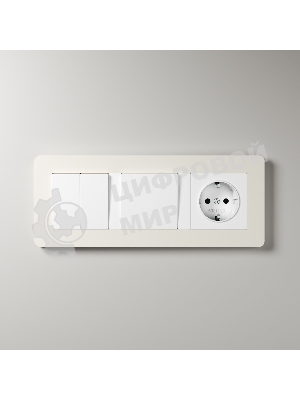 Рамка на 3 поста WERKEL Split (айвори/белый, soft-touch) W0033066