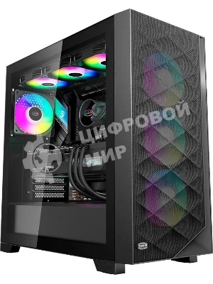 Компьютерный корпус PCCooler C3D510 BK ARGb, Tempered Glass Full Tower, Black, TG, 0.7 SPCC, 3x120мм ARGb E-ATX, ATX, mATX, mITX 170/390/410мм 2x2.5