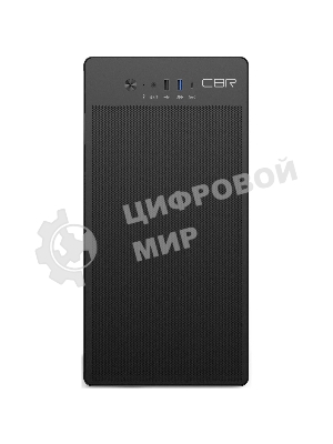 Компьютерный корпус CBR PCC-MATX-V285-WPSU черный mATX, Minitower V285, без БП, 1хUSB 3.0 Type-C, 1хUSB 3.0, 1хUSB 2.0, HD Audio+Mic, кабель питания 1.2м