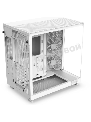 Компьютерный корпус без блока питания Case NZXT H6 Flow, Midi-Tower, TG, 3x120мм, 2xUSB-A 3.2 + 1xUSB-C 3.2, ATX, mATX, mITX белый