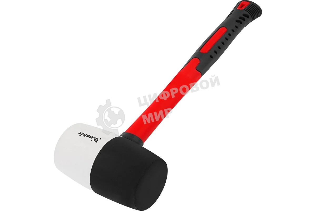 Киянка резиновая Matrix 11173, 910 г, черно-белая резина, фибергласовая рукоятка