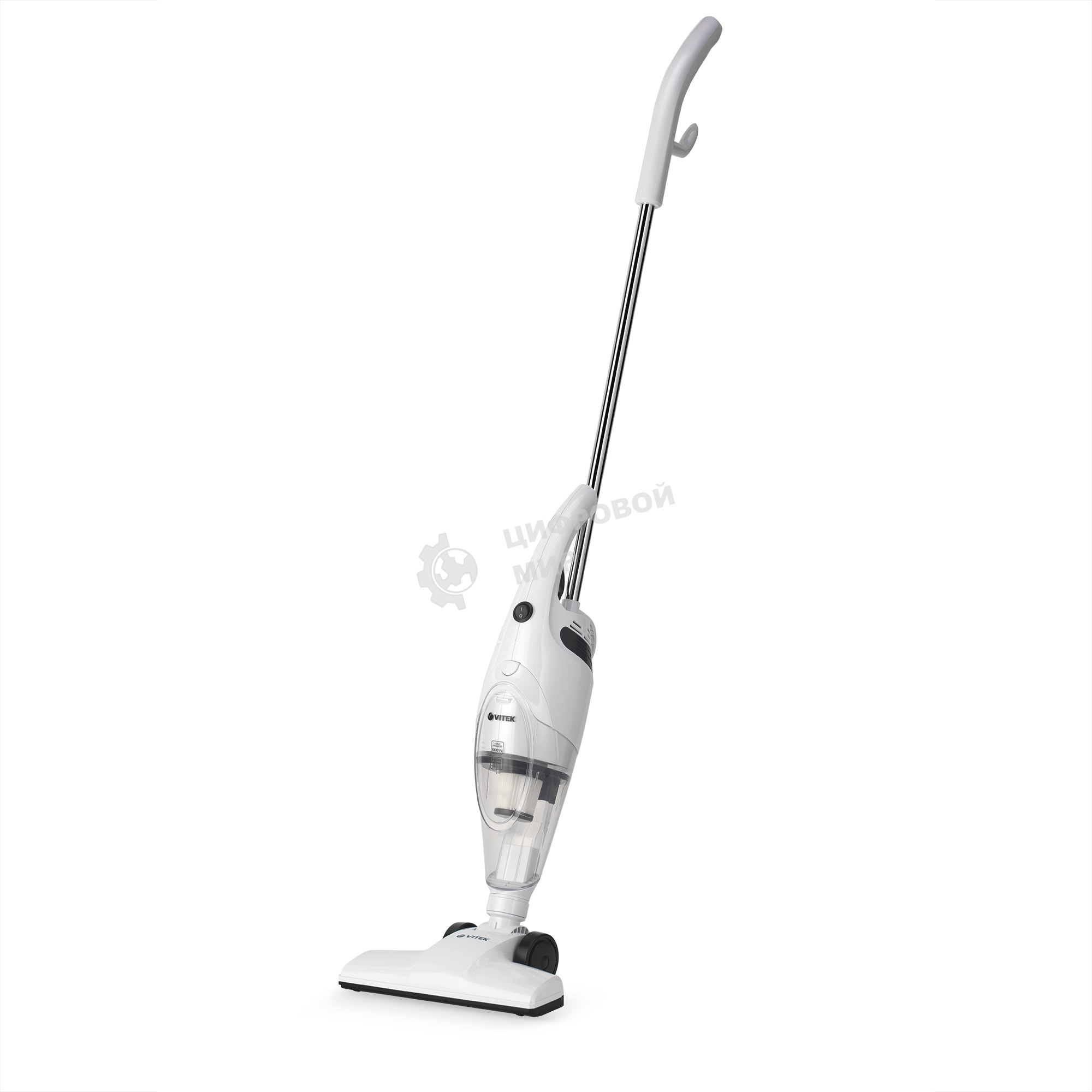 Пылесос вертикальный Vitek Harmony VT-1831 (MC) белый/черный, питание от сети, 100 Вт, уборка сухая, пылесборник 0,8 л