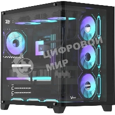 Компьютерный корпус AeroCool/Formula Crystal U2 Floe черный без БП ATX 1xUSB 2.0 1xUSB 3.0 1xUSB3.1 audio bott PSU
